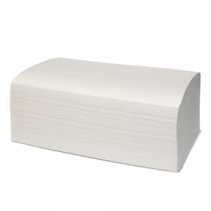 Полотенца V-сложение 1сл. 200 шт 35 гр. белые (ящ. 20шт)